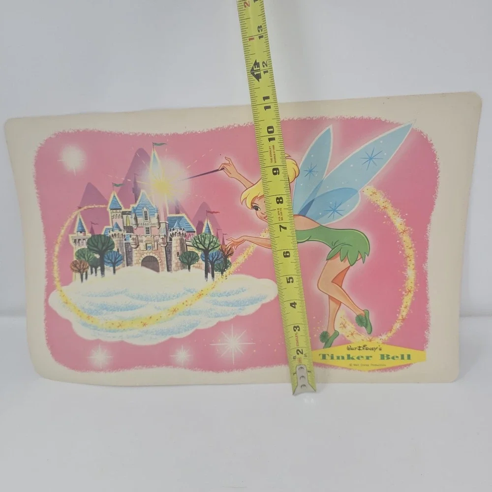 Lot of 2  1961 Walt Disney Placemats Sword And Stone Tinkerbell